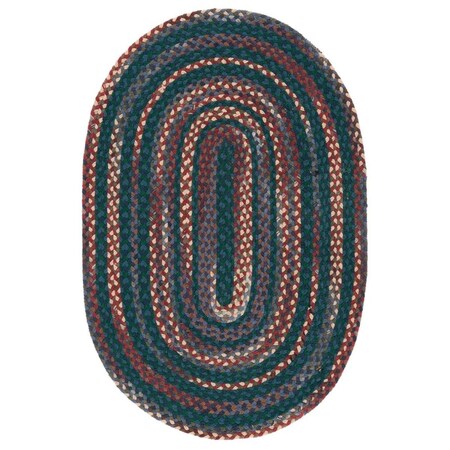 Safavieh 4 x 6 ft. Braided 257Y Flat Weave Oval Area Rug Blue & Green BRD257Y-4OV
